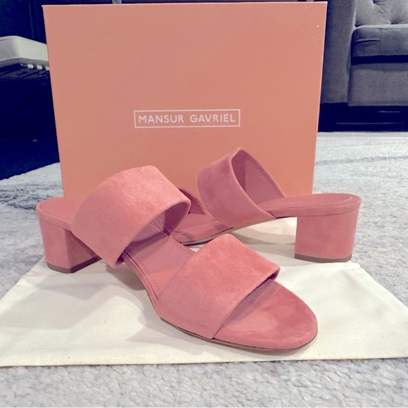Beautiful Blush Pink Mansur Gavriel Suede Sandal. Never worn, brand new. - Picture 3 of 7